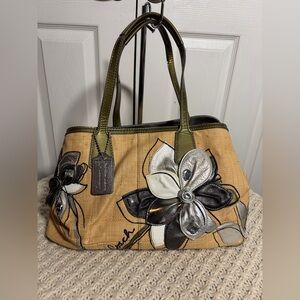 EUC Coach Hamptons Archive 10th Anniversary Straw Shoulder Bag, 2008